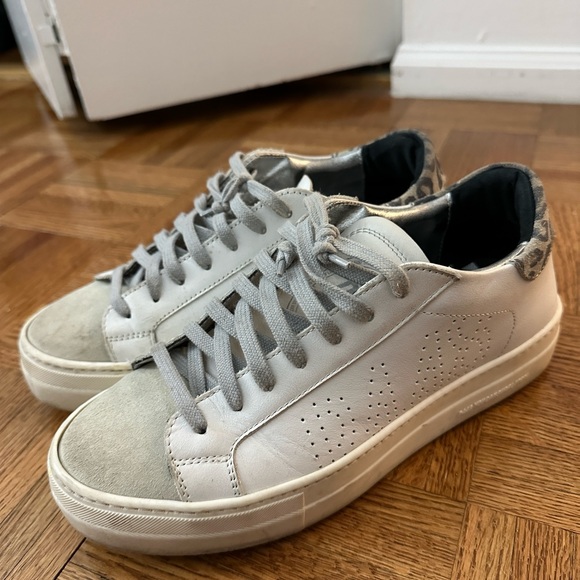 P448 Thea white/leopard sneakers - Picture 2 of 3